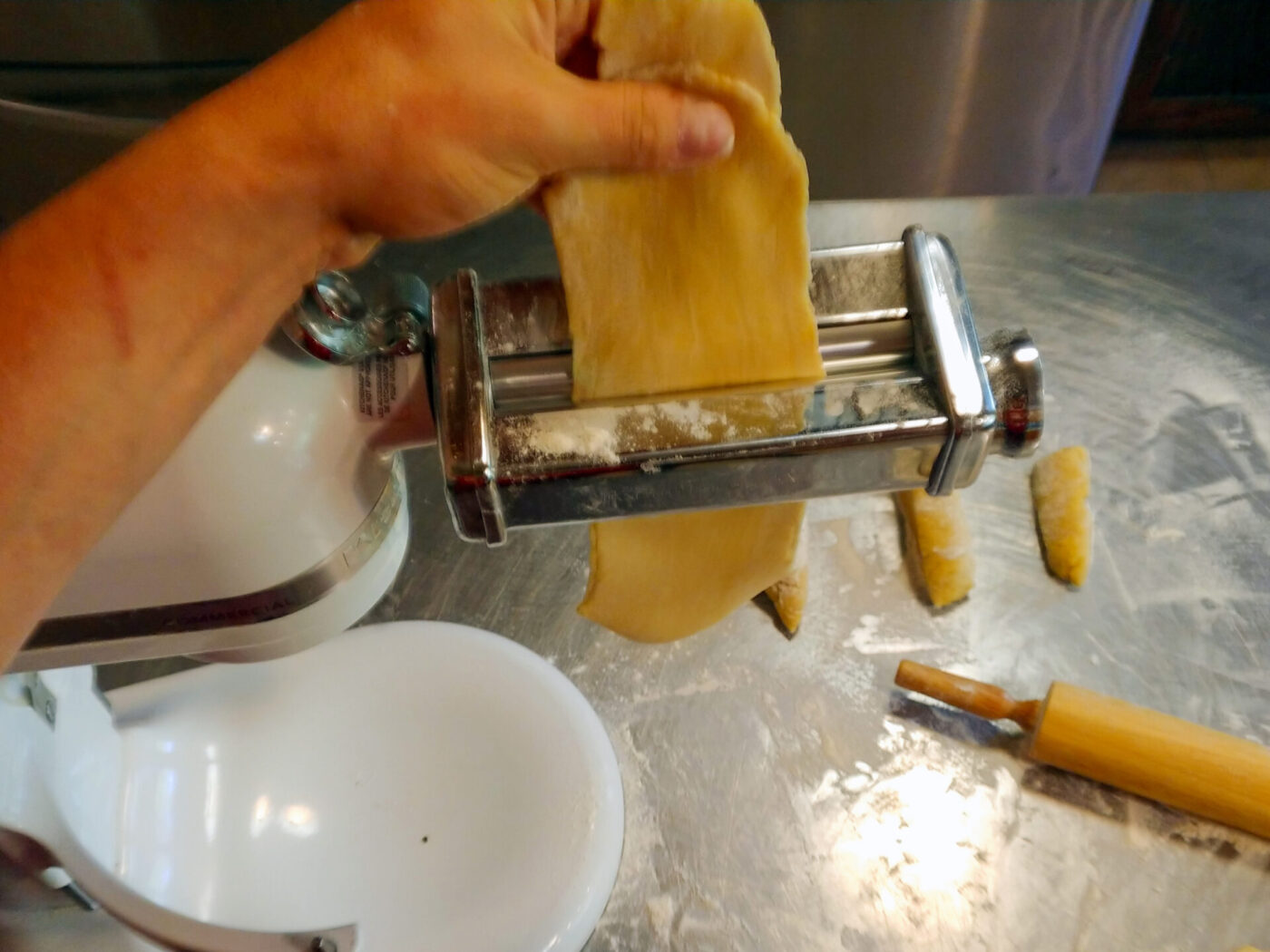 forming pasta sheet with the pasta attachement 3