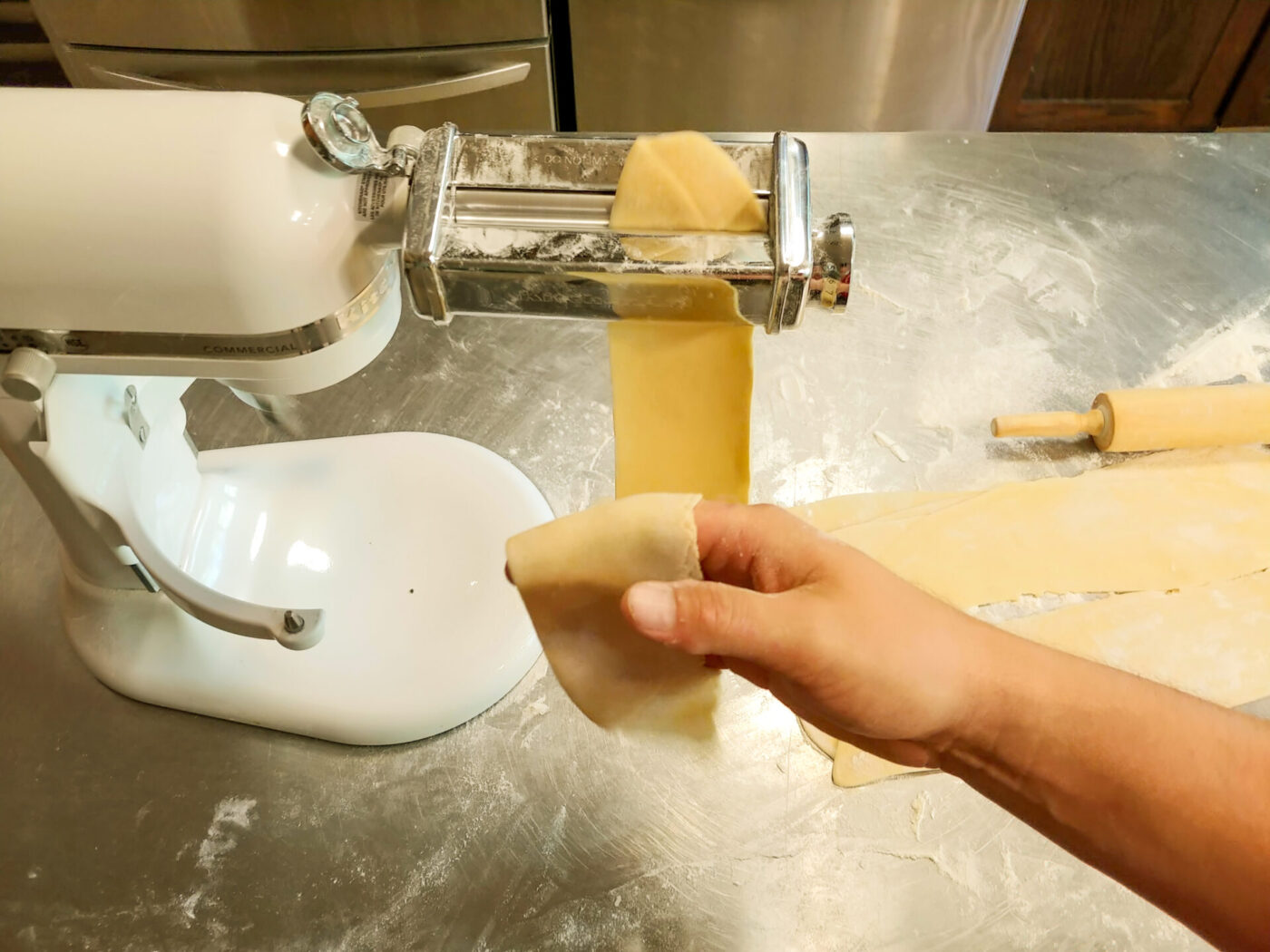 forming pasta sheet with the pasta attachement 6
