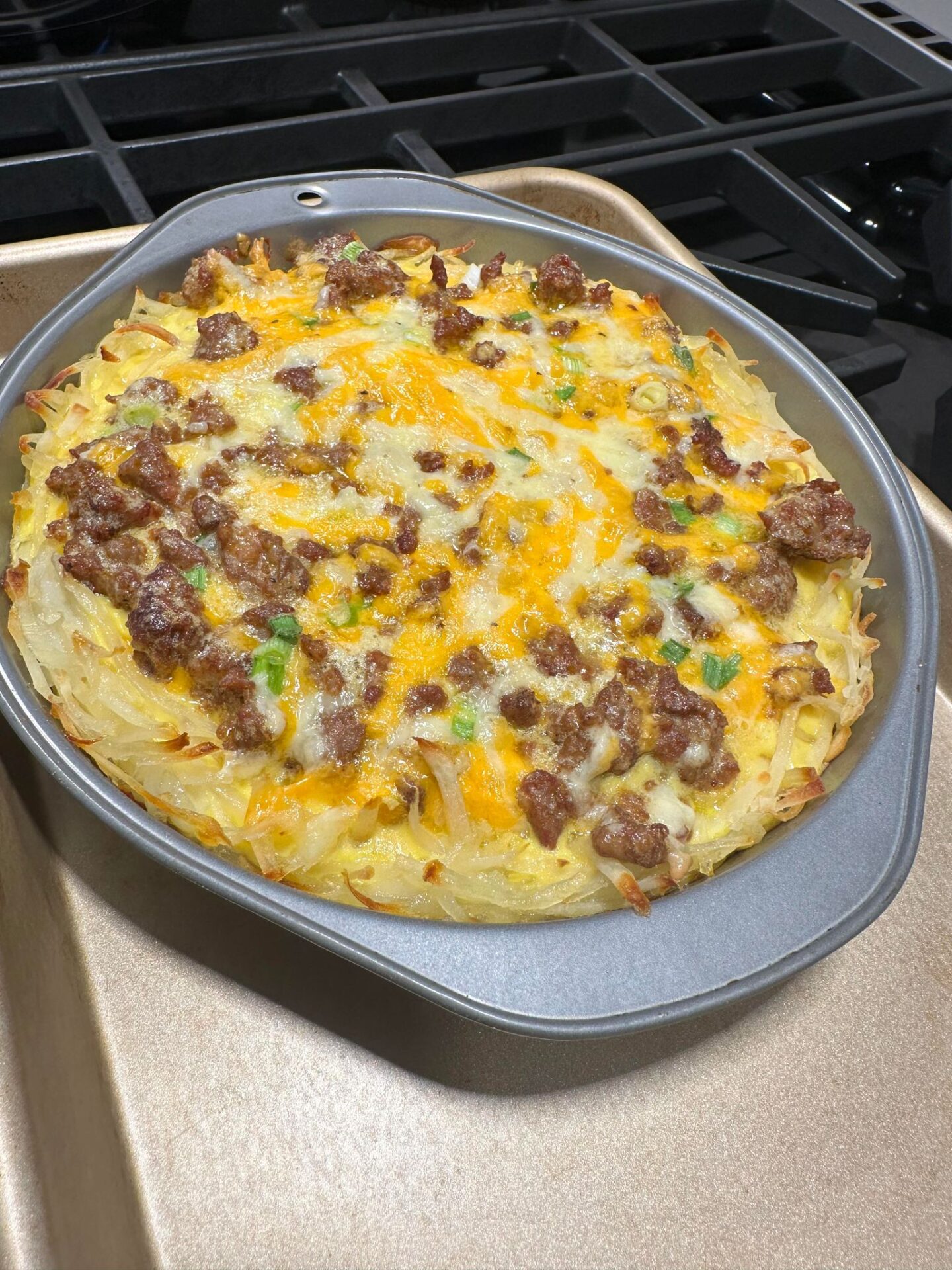 Quiche with Hash Brown Crust - CookingHub