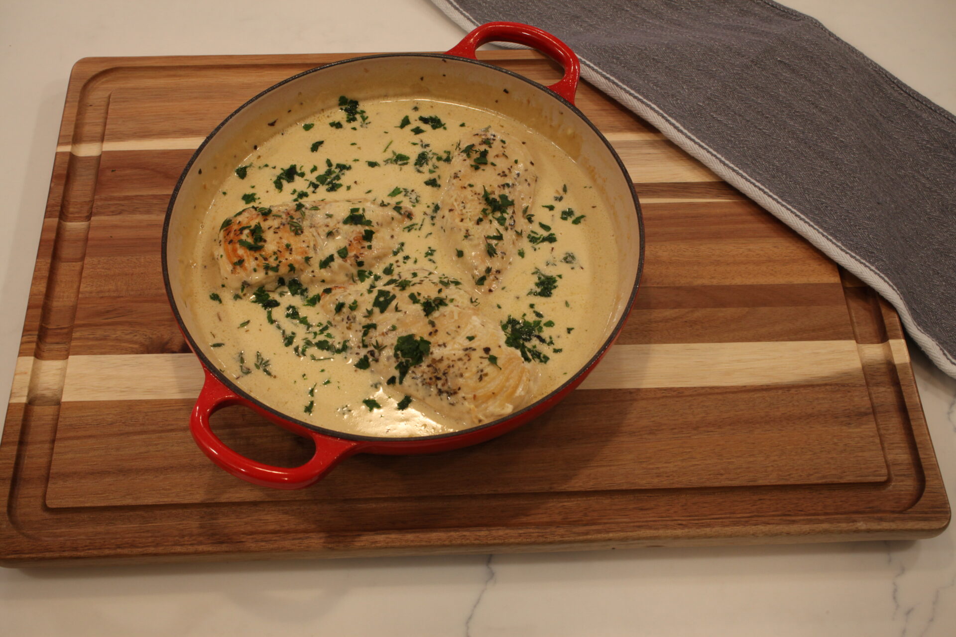 Chicken with a Boursin cheese Sauce - CookingHub