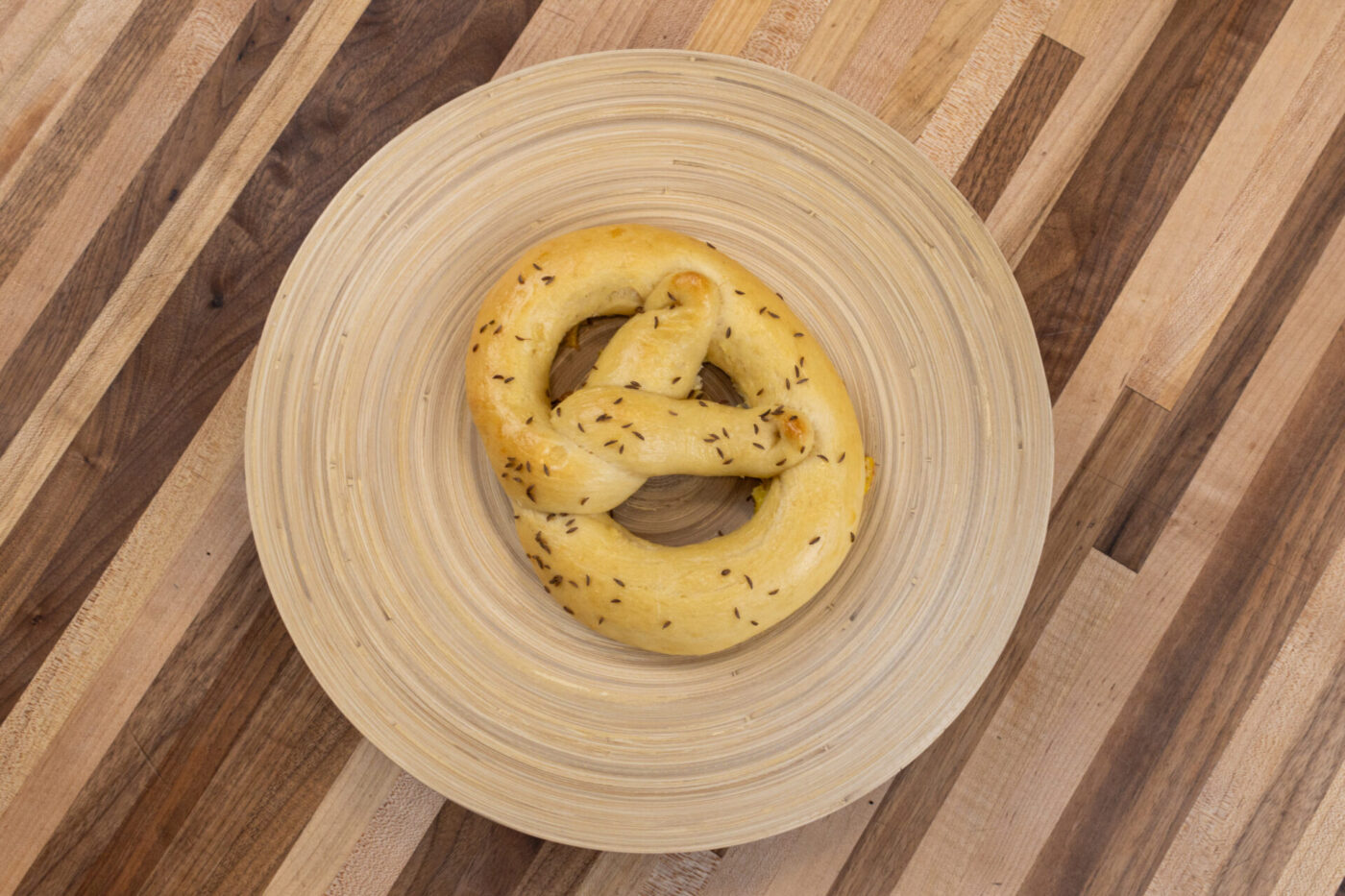 Czech Soft Pretzels with Caraway Seeds