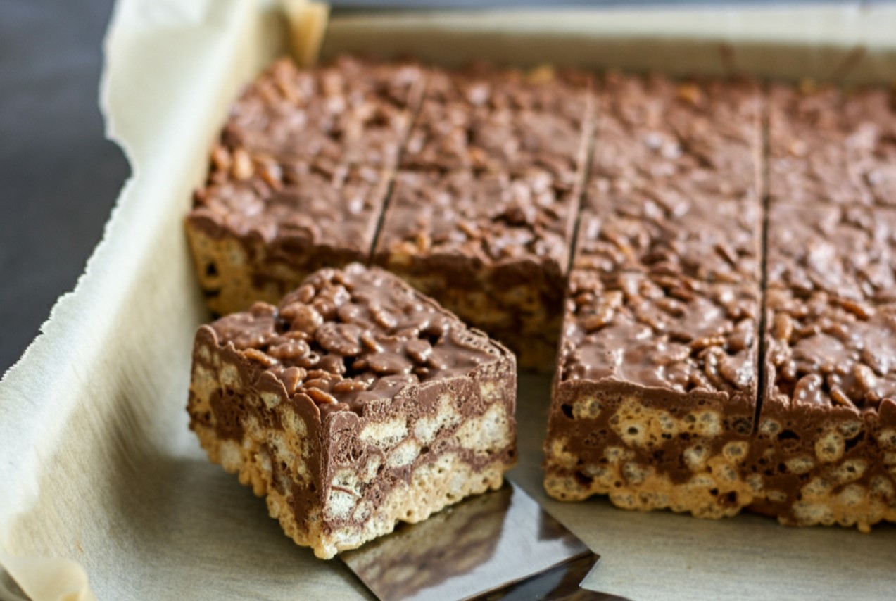 Chocolate Peanut Butter Rice Krispies Treats - CookingHub