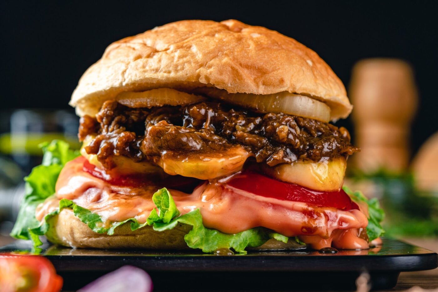 Delicious Beef burger made with 85/15 ground beef meat