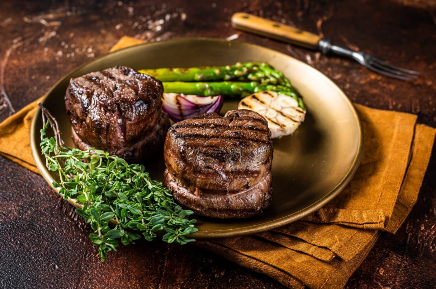 Example of low fat beef steak - Grilled filet mignon