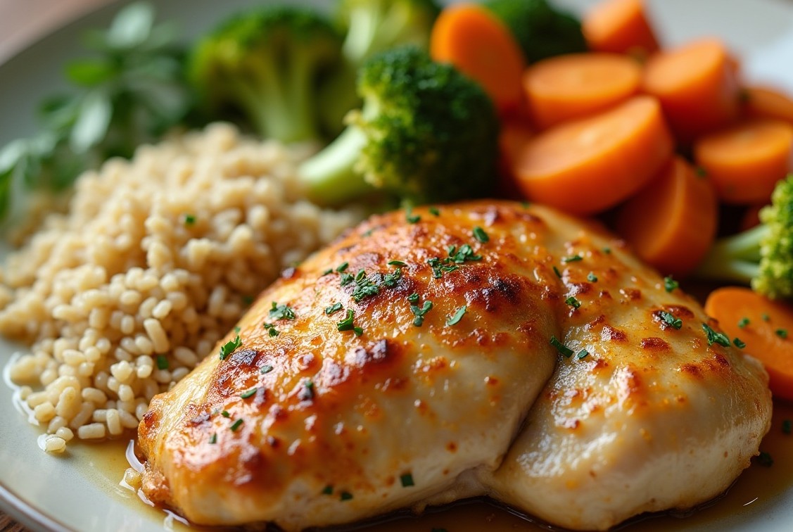 plate with delicious food