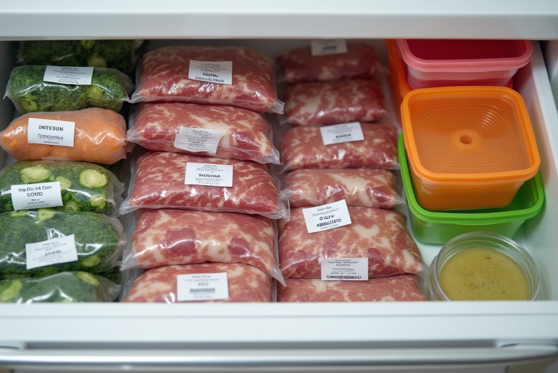 well organized freezer