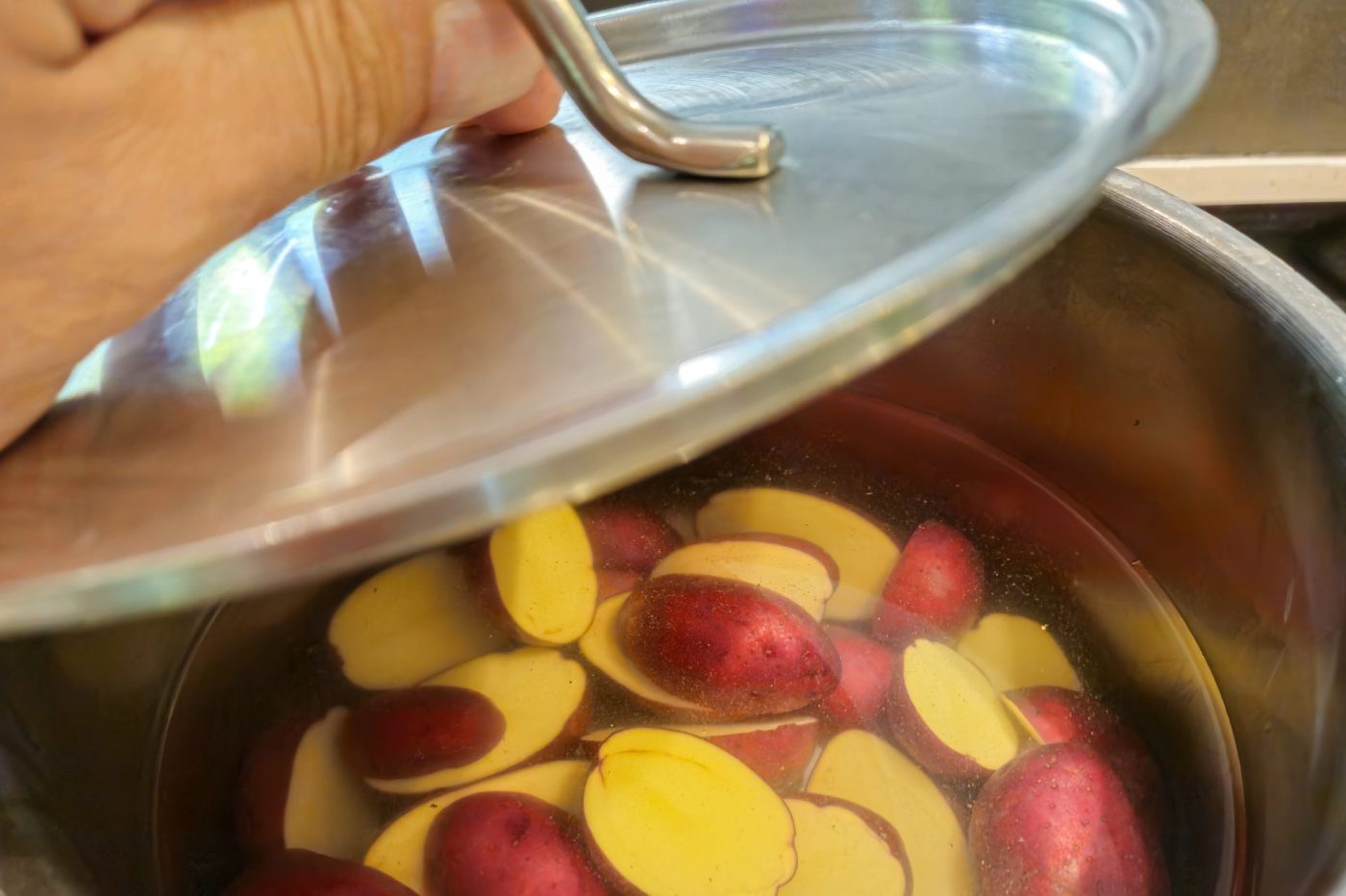 Baby Red Potatoes with Butter - steps-07