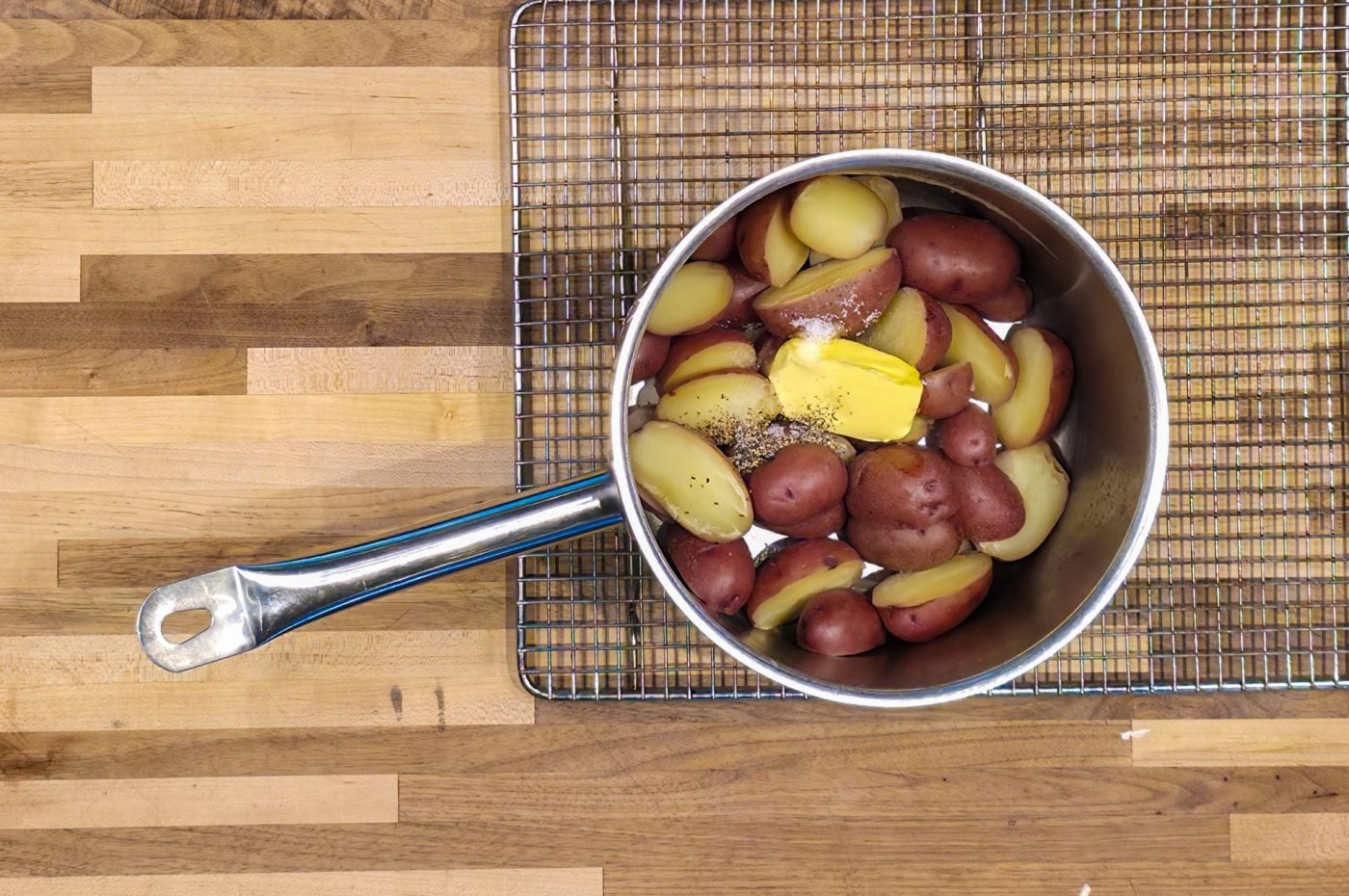 Baby Red Potatoes with Butter - steps-10