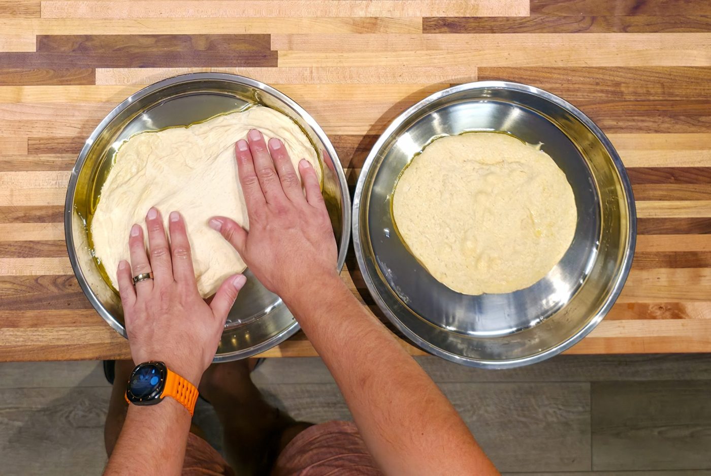 60 min. pan pizza = steps-30