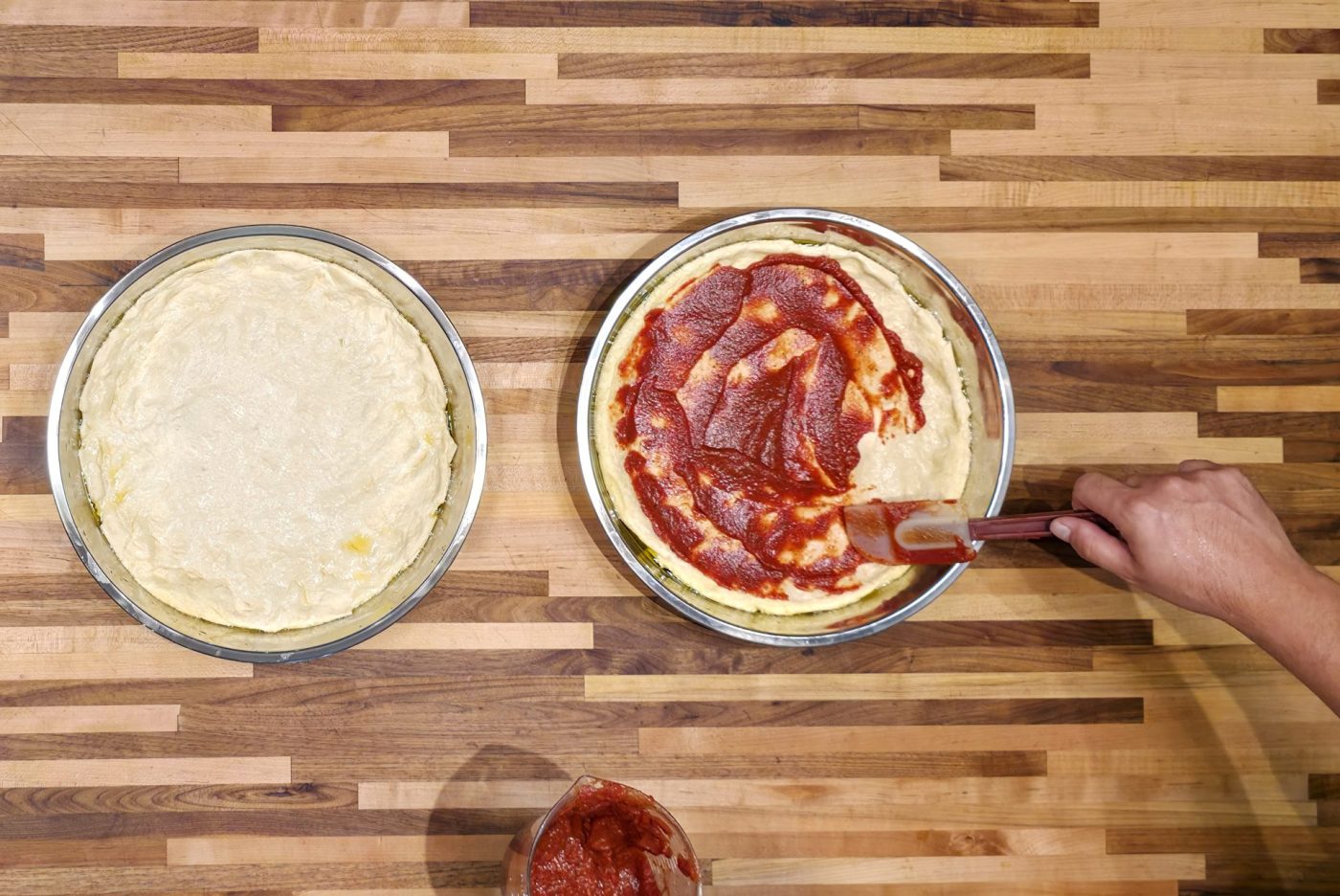 60 min. pan pizza = steps-40