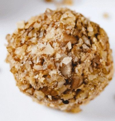 Keto Carrot Cake Protein Bite in detail shot